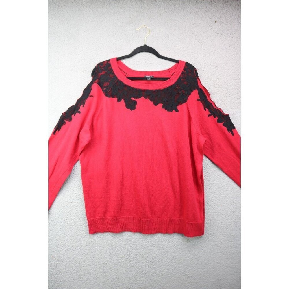 Torrid Long Sleeve Sweater-Cut-Out-Lace-Size 2X-Whimsigoth